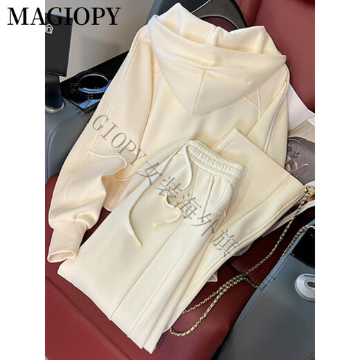 Magiopy International Luxury High-End-Marke Gentle Apricot Casual Mode-Modeanzug für Frauen im Winter für Frauen neue modische altersreduzierende Jacke Aprikosen Zwei-teilige Set (ohne Fleece) S (100 Jin [Jin gleich 0,5 kg])