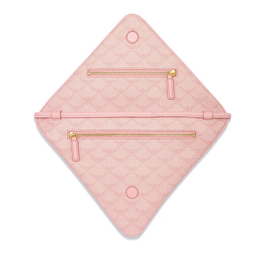 McMlauretos Classic Design Match Classic Triangle en cuir doux Sac crossbody Embrayage Style pour femmes rose MXZESAC06P6001