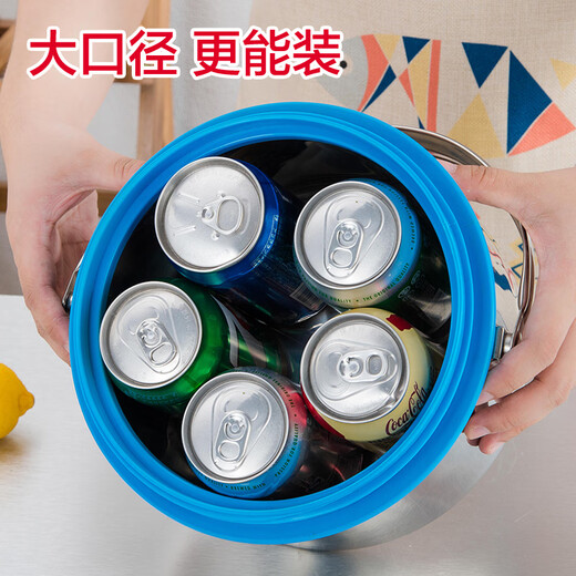 Zhewe Edelstahl 2-layer-Isolierung Lunchbox Großkapazität Isolierung Eimer Handheldsuppenschaufel Erwachsener Reisschaufel Suppe SN4877 3L Rot (201 Material)