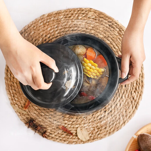 
Xintley casserole stew pot household gas pot soup pot ceramic pot small casserole high temperature resistant Chinese medicine soup pot pot clay pot pot pot pot double color flower 3-5 people burned and replaced 3892ml