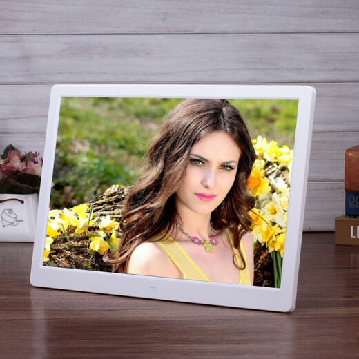 Yunzhixing Marco de fotos digital de 10/15 pulgadas Álbum de fotos electrónico de alta definición Pantalla LED Música Película Video Máquina publicitaria montada en la pared Tarjeta 8G de 13 pulgadas