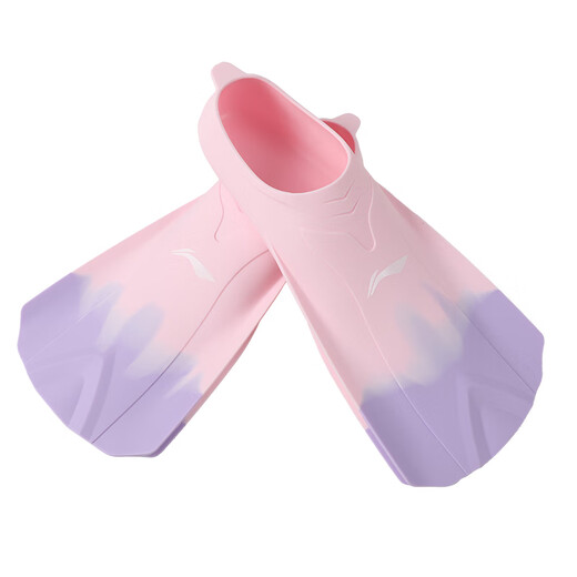 Li Ning (LI-NING) professional training for children's comfortable and durable diving fins freestyle speed learning equipment 5932 pink S size