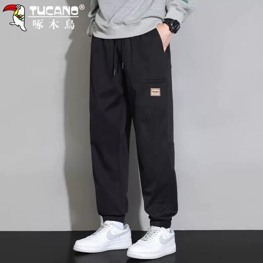 Woodpecker (TUCANO) Overalls Men's Casual Pants Autumn and Winter Men's Trendy Loose Leg Sports Men's Pants Bean Green L