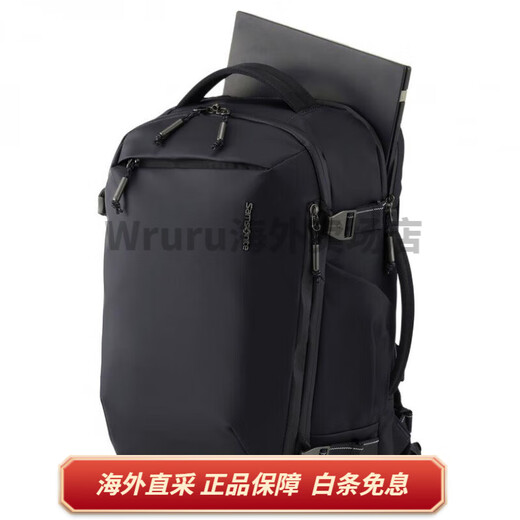 新秀丽（Samsonite）Urbanix 品牌徽标 聚酯纤维 双肩包 中号 男女同款情侣款 黑色 基础装(包)