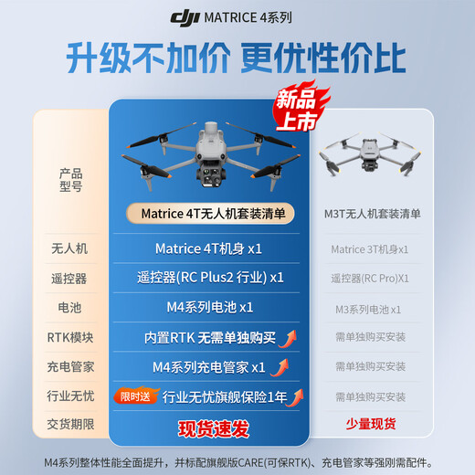 DJI UAV DJI HD Aerial Camera M4T Matrice4T Thermal Imaging Infrared UAV Intelligent Inspection Royal Industry Edition Aircraft Flagship Package