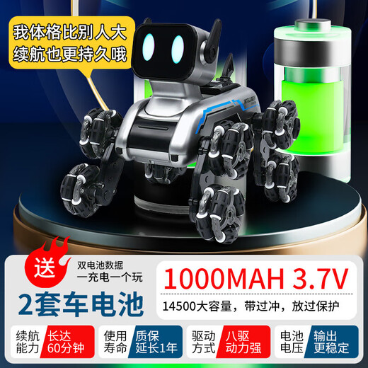 Joystone Fernbedienungskontrollauto -Roboter Hund Kinderspielzeug AI Intelligenter Deformation Roboter Spielzeug Jungen Geburtstagsgeschenk 7-14 Jahre alt 28 cm Roboter Hund - Stunt acht Räder + Handelnungsregelungskontrolle