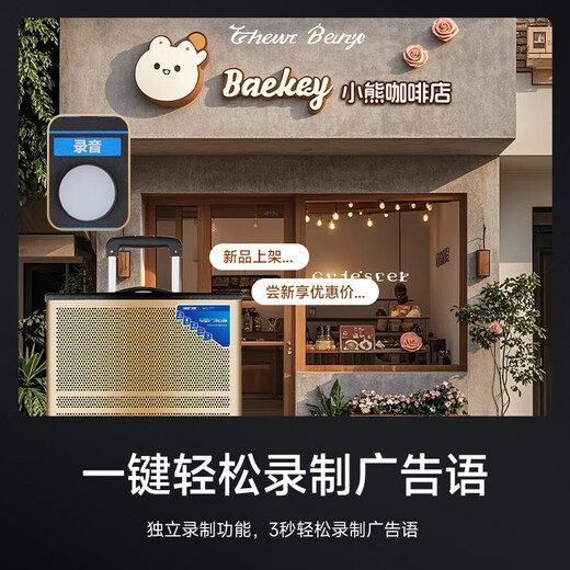 Xianke Outdoor Square Dance Trolley Portable Audio Super Large Volume High Power Mobile Bluetooth Speaker K-Song 15-inch Subwoofer 9 Speaker Unit Covers 800 Flat with Microphone WD-15