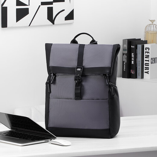 Itinérant (itinérante) 2025 Nouveau sac à dos simple Backpack Backpack Men's Schoolbag Étudiant grande capacité Sac d'ordinateur pour femmes Commu au gris