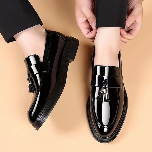 KIDS Spider King Leather Shoes The same style for men's new soft sole footwear men's leather shoes Black 9926 38