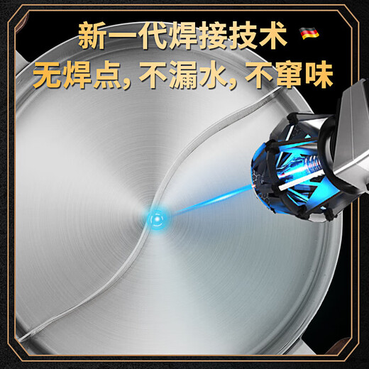 The same style as Little Bear, food-grade 304 stainless steel small hot pot with lid, one-person induction cooker special household pot, extra thick 20cm small hot pot, Yuanyang double flavor with lid