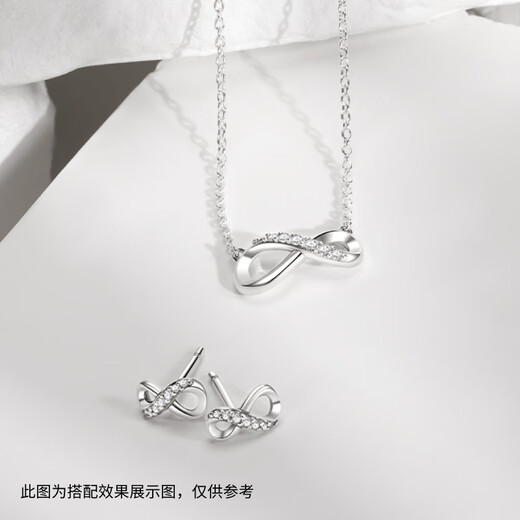 PANDORA Shiny Eternity Symbol Necklace Simple Niche Silver Birthday Gift for Girlfriend Shiny Eternity Symbol Necklace 50cm