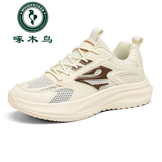 啄木鸟春夏季新款大码运动休闲鞋透气老爹鞋薄款网面防臭男鞋子舒适百搭 825-YC黑色 38