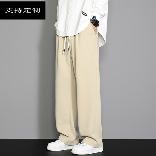 
FANQI high school entrance examination pants without metal clothes for men without magnetism or iron electronic factory silent thin straight pants Black BJZ983 2XL
