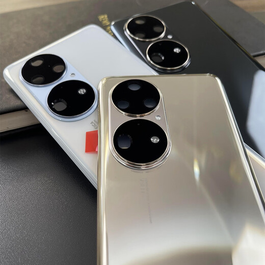 Huawei new Huawei P50Pro mobile phone back cover original P50 back case original new P50E case tempered glass Huawei P50Pro cocoa tea gold new back cover