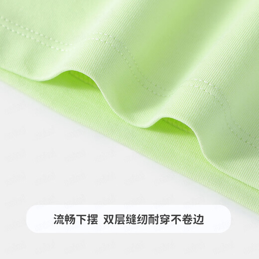 MQDMINI children's short-sleeved T-shirt 2025 summer new style boys' quick-drying sun protection sportswear girls' thin tops A running pony sapphire green + dark gray 100