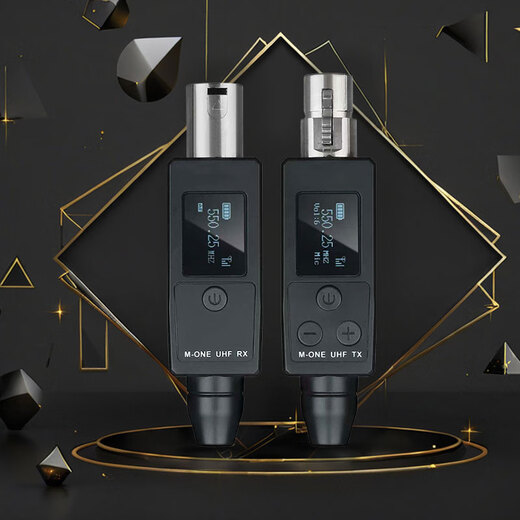 LVVI XLR wireless transceiver UHF ultra-high frequency wired to wireless transmission supports live broadcast sound card microphone microphone professional audio playing and singing speaker mixer one for one (canon mouth one male and one female)