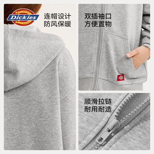 
Dickies children's jacket 2025 new style boys spring and autumn thin hooded cardigan girls solid color hooded clothes thin