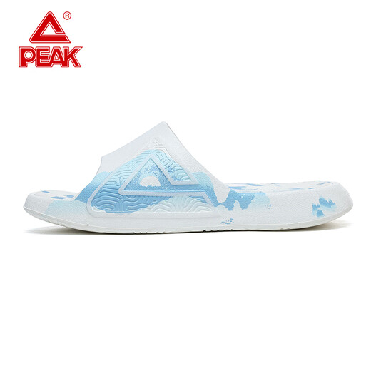 匹克（PEAK）态极拖鞋十二生肖马上成功/羊眉吐气防滑软弹凉拖外穿运动拖鞋男 DL610347乳白/浅兰 43
