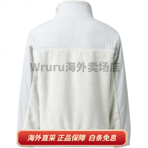 
Salomon solid color spliced ​​stand collar zipper pilot long sleeve jacket jacket for men and women white white S
