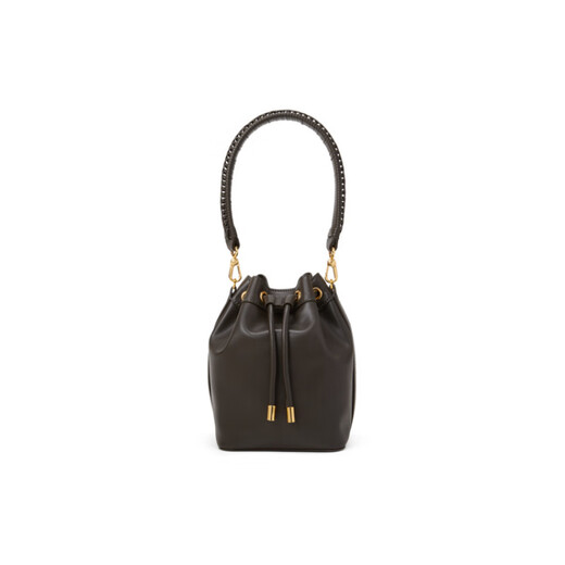 Calvin Klein Kleiner CK modische einfache PU-Bucket-Tasche One-Shoulder Handtasche Kleine Frauen mehrfarbige Senf Tan M Geschenkbox