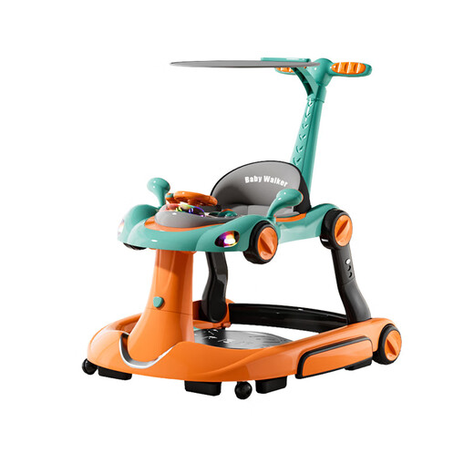 2025 Baby Walker Multi-fonctionnels 6 à 18 mois Les nourrissons et les tout-petits peuvent être pliés par un an d'orange et de vert - Green - Instrument de musique de puzzle (YT688 (YT688