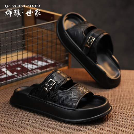 Pareja lobo Familia zapatillas para hombres nuevos hombres de verano para hombres y mierda de los hombres anti-dolores y mierda.