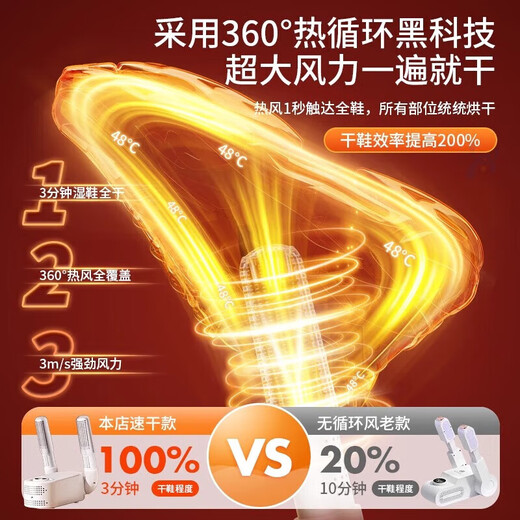 Fat Donglai shoe dryer timed deodorization quick drying dehumidification timer artifact household shoe dryer new Xiaomi model-deodorizing can dry two pairs