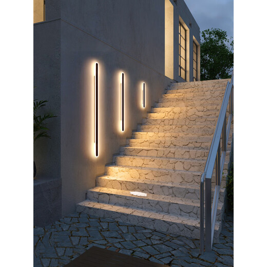 Grand View Garden (DGY) outdoor wall light minimalist outdoor strip light villa wall door super bright courtyard pillar 003U 9227-[Rainproof model] 9227-120cm-Neutral light