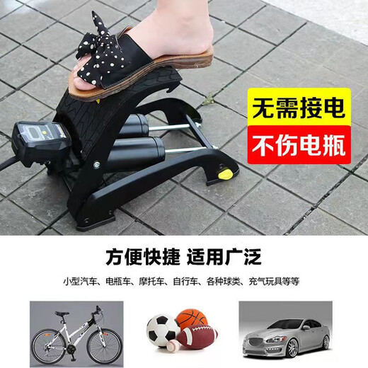
Michelin car-mounted air pump for automobile air pump portable bicycle sedan tire air pump double bar foot stepping air pump Michelin 12209 liquid crystal