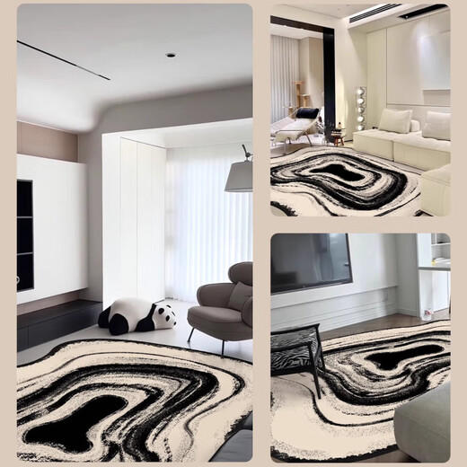 
Fanmubo VANMBO carpet living room special-shaped light luxury 2025 new style free carefree irregular sofa coffee table floor mat bedroom thickened Wenwan-15862 240cm*360cm Suitable for 4 people or L-shaped sofa