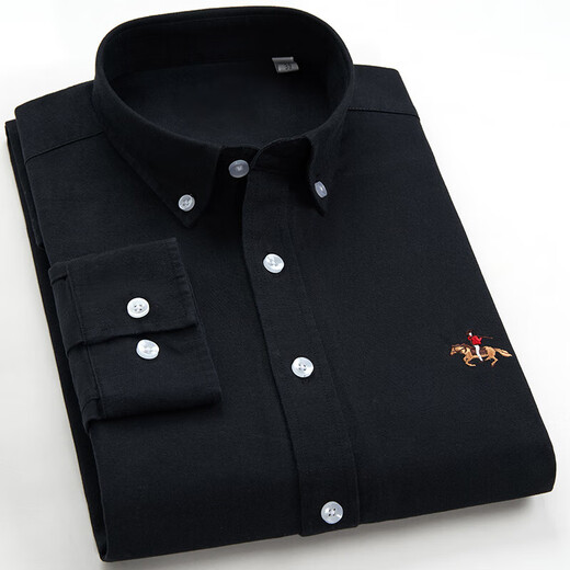Pang Donglai Sitio web oficial de la tienda insignia de la camisa insignia de Oxford Spring Men's New Long-Long-Long-Sound Camish de color sólido Jóvenes [mangas largas] White A1098 M 38