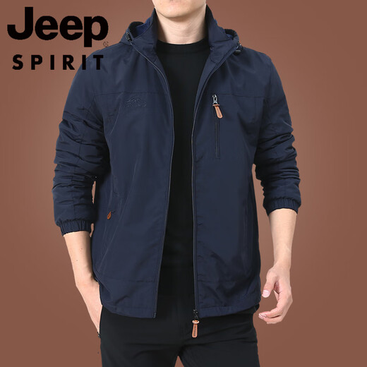 
JEEP SPIRIT Outdoor Men's Jacket Autumn and Winter 2025 New Middle-aged Men's Autumn Clothes Plus Fleece Jacket Men's Spring and Autumn Thick 9898 Military Green Style Plus Fleece 3XL