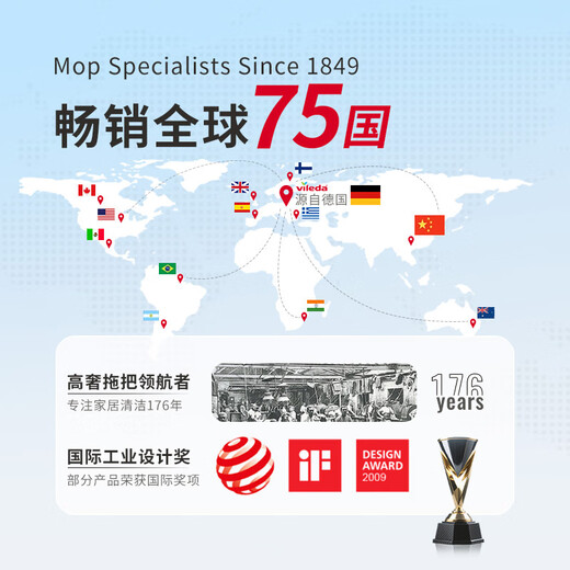 Vileda (Vileda) German steel wire sponge wipes 2 pieces for household kitchen rags, dishwashing sponges and scouring pads for brushing pots without damaging the pots