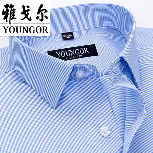 PDG Yageor Mente à manches courtes pour hommes Summer Coton Pure Business Professional Casual Professional Wear Anti-Wrinkes Stran d'âge moyen DX6626 44 Suggestions (180-195Jin [Jin est égal à 0,5 kg]))