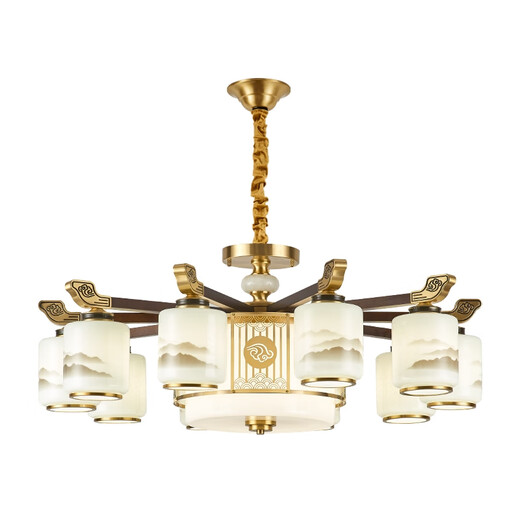 Pupan Nuevo arenero de madera maciza de estilo chino luces de sala de estar comedor comedor