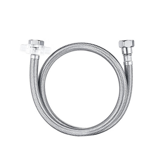 Submarine FBA-80 (two) stainless steel braided water hose explosion-proof four-point water inlet double hole basin faucet water inlet 80cmFBA-80