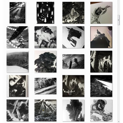 [1422] Illustration Artiste Nico Deort Black and White Pen illustration Imptages Decorative Paintings 200 Images