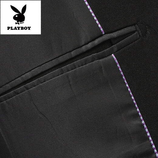 Playboy (PLAYBOY) suit men's Korean version slim coat groom wedding dress business professional formal small suit men black 5XL