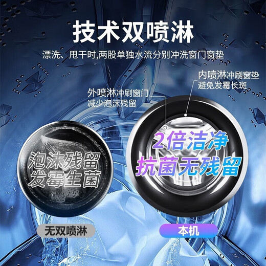 Haier (Haier) 417mm ultra-thin drum washing machine fully automatic 8kg small household rental built-in 525mm large diameter first-class energy-efficiency pasteurization trade-in commander wool and down washing + stubborn stain washing + new clothes washing + mite removal + child lock