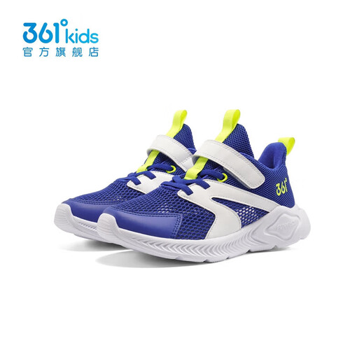 361 Kinderschuhe für Jungen und Mädchen Sport -Laufschuhe für 2025 Sommer Neue Kinderschuhe Elektrische Blau/361 Grad Weiß/Fluoreszenz Tender Green 28