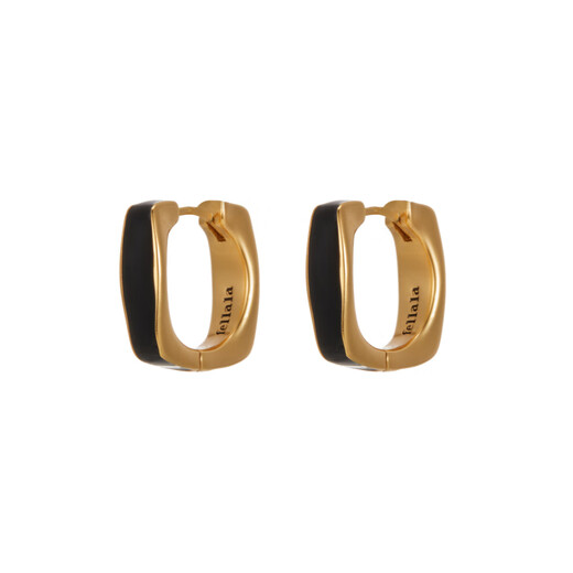 Fellala (fallala) Huacai Ribbon Earrings Women's Retro Earrings High-end Earrings Simple Earrings Holiday Birthday Gifts Huacai Ribbon Earrings | White