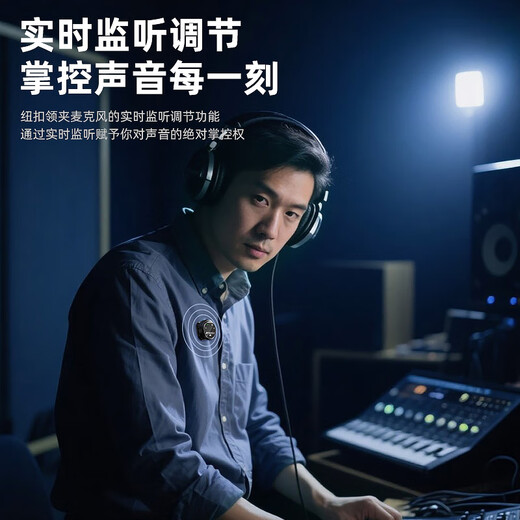 SANSUI MV09 Wireless Lavalier Microphone for Live Singing, Noise Reduction Card, Sound Modification, Douyin Short Video, Mobile Phone Camera Recording Equipment, Complete Set of Radio Microphones, One to One, Single Use, Warehouse-Free Version, Apple Type-C Universal Model