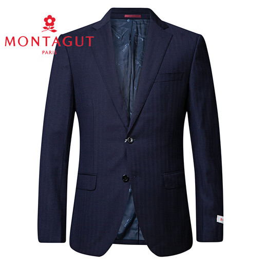 Montagut Genuine Montagut/Montagut 2024 Spring New Business Casual Suit Solid Color Wool Men's Jacket Navy Blue 2XL 185/100A 54