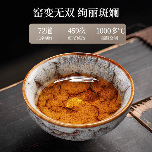 Xiduomi Jianzhan Tea Cup Tea Set Gift Box Kiln Transformed Five Elements Cup Master Ceramic Tea Set Housewarming Gift Moving Gift