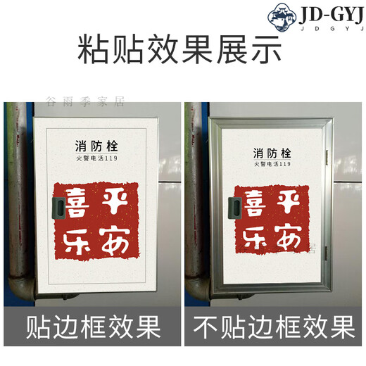 电箱遮挡美化装饰贴画2025新款中式消防栓贴纸画消火栓配充电桩美 897 小