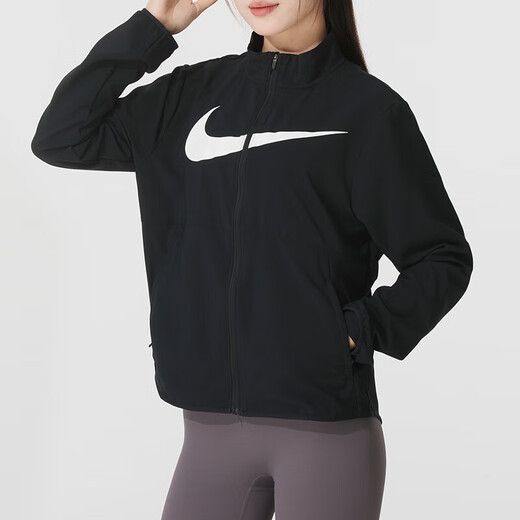 
Nike (NIKE) jacket women's summer new outdoor fitness sportswear stand collar windproof casual jacket HV2648-010 HV2648-010 Black L