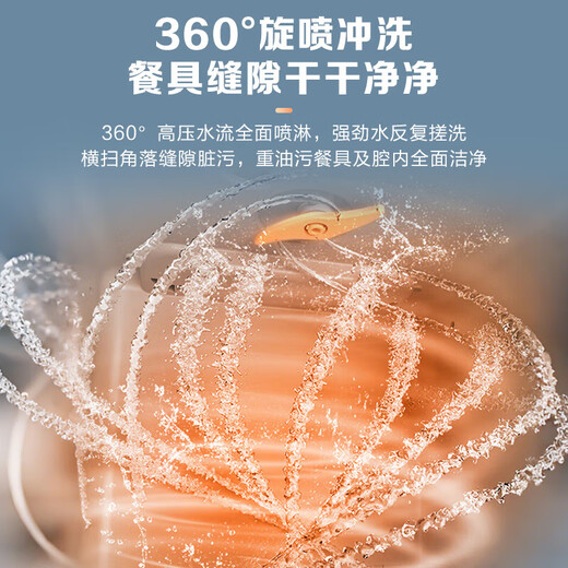 Midea dishwasher desktop installation-free household dishwasher hot air drying fully automatic high temperature sterilization double-layer bowl basket countertop washing mini small above-ground dishwasher M10 series first-class water efficiency M10Max