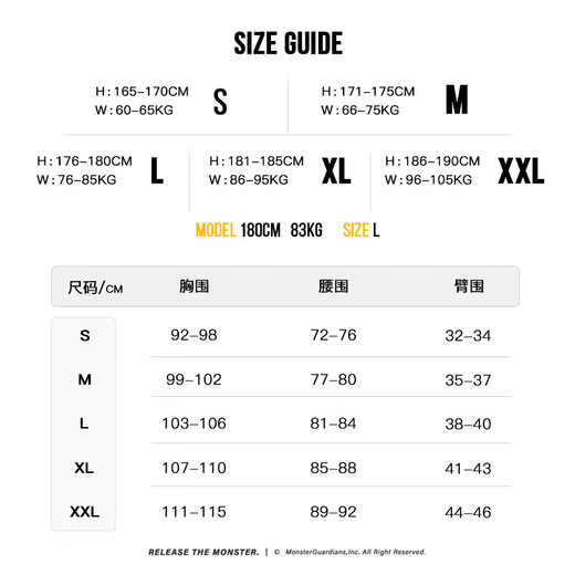 Monster Guardians sports short-sleeved men's Osai joint round neck three-color loose commemorative T-shirt Black Black L