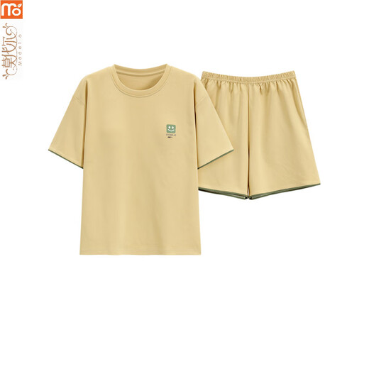 Modal Pyjamas für Frauen im Sommer 2025 neuer kurzärmeliger Anzug, Baumwolle, einfache, koreanische dünne Heimkleidung, Y9853 m (Empfohlen 75-95jin [Jin ist 0,5 kg])