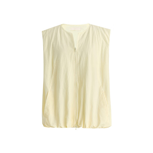 AUM Easy Suit 2025 Autumn New Suit Stretch Poplin Flower Vest Casual Skirt Beige Vest L